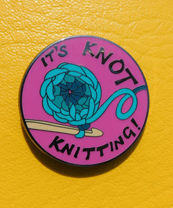 Knot Knitting Crochet Enamel Pin