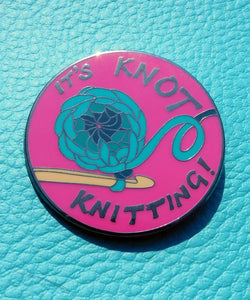 Knot Knitting Crochet Enamel Pin