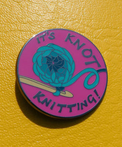 Knot Knitting Crochet Enamel Pin