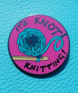 Knot Knitting Crochet Enamel Pin