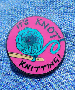 Knot Knitting Crochet Enamel Pin