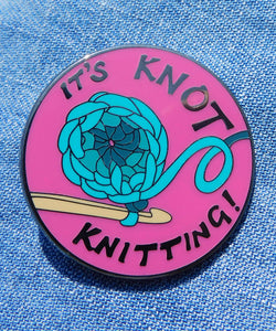 Knot Knitting Crochet Enamel Pin