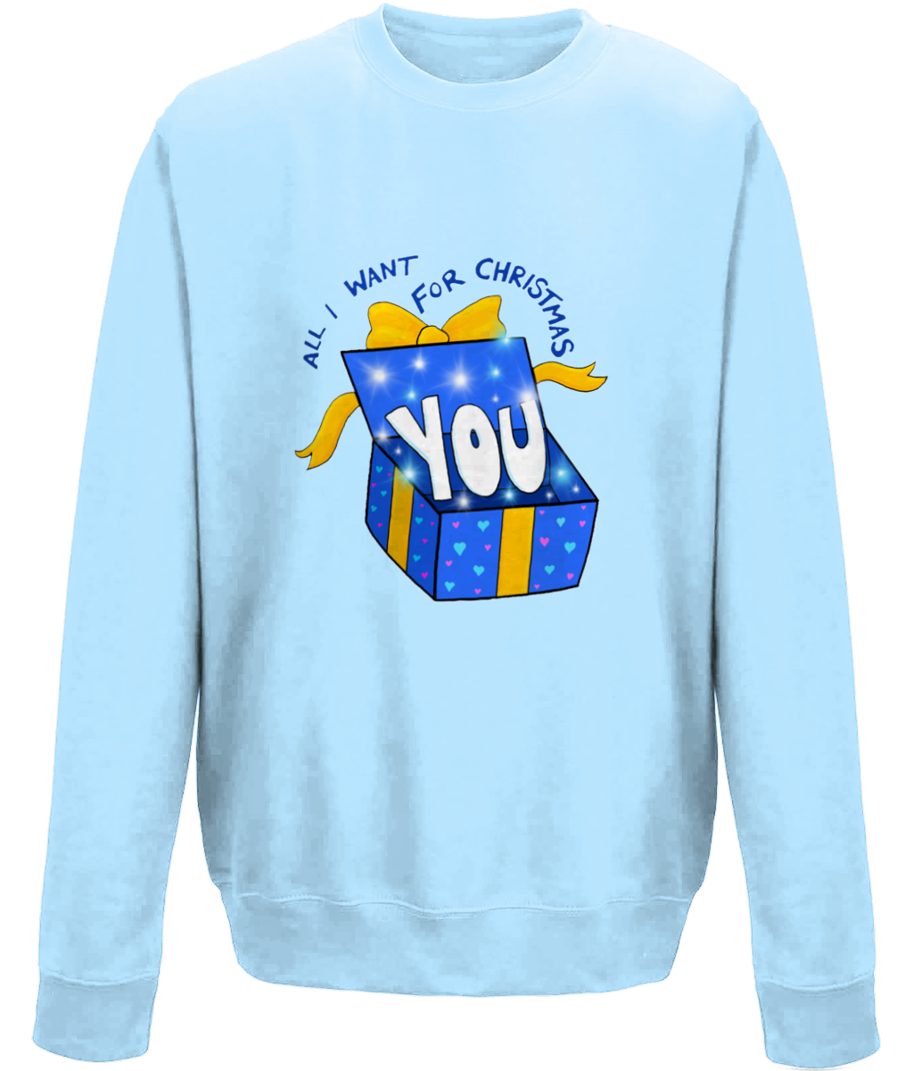 All I want is You Christmas Sweater, xmas jumper for partner, gift for girlfriend or boyfriend