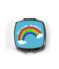 Load image into Gallery viewer, Get Over Yourself Rainbow Compact Mirror - Hashley Art