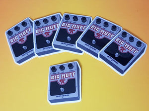 Big Muff Guitar Pedal Vinyl Sticker - Hashley Art