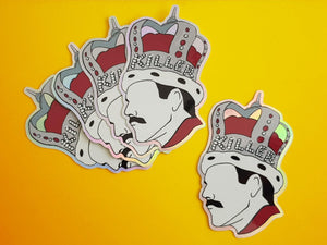 Freddie Mercury Killer Queen Hologram Vinyl Stickers - Hashley Art