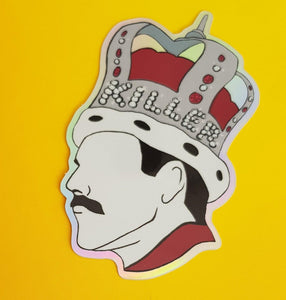 Freddie Mercury Killer Queen Hologram Vinyl Stickers - Hashley Art