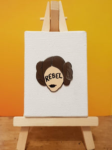 Princess Leia Galactic Rebel Pin Badge - Hashley Art