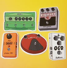 Load image into Gallery viewer, Guitar pedal vinyl sticker set - Hashley Art