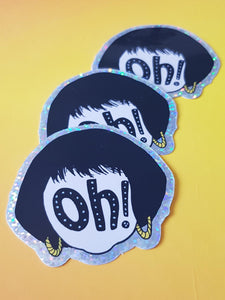 Nessa Oh! Glitter Stickers Gavin and Stacey - Hashley Art