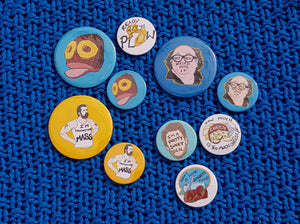 It's Always Sunny in Philadelphia Fan Art Gifts, enamel pins, badges, stickers, mugs and gifts of unofficial art by Laura Hashley.