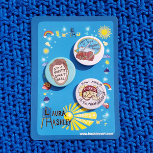 Charlie Sweet Deal Badge Set - Hashley Art