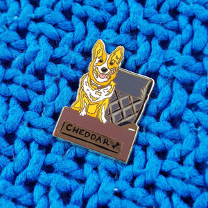 Cap'n Cheddar Enamel Pin - Hashley Art