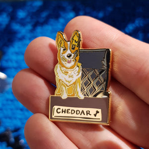 Cap'n Cheddar Enamel Pin - Hashley Art