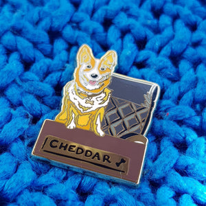 Cap'n Cheddar Enamel Pin - Hashley Art