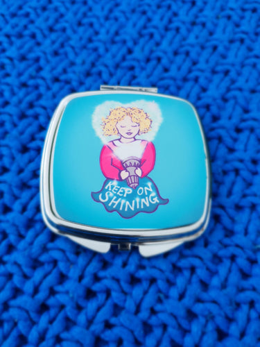 Keep on Shining Compact Mirror - Hashley Art