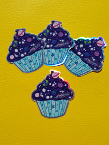 Cosmic Cupcake Hologram Stickers