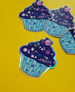 Cosmic Cupcake Hologram Stickers