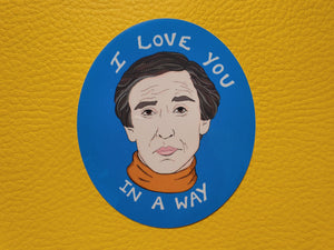 Alan Partridge I Love You Vinyl Stickers Laptop Decals - Hashley Art