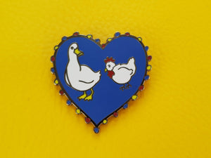 Featherly Love enamel pin - Hashley Art