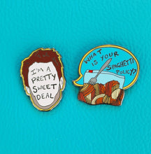 Load image into Gallery viewer, Always Sunny Spaghetti Policy Enamel Pin Badge - Hashley Art