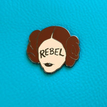 Load image into Gallery viewer, Princess Leia Galactic Rebel Pin Badge - Hashley Art