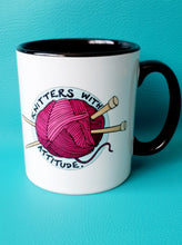 Load image into Gallery viewer, Knitting Mug, Knitters with Attitude Mugs