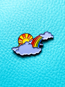 Rain or Shine Enamel Pin Badge