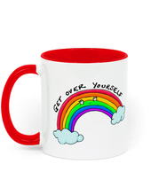 Load image into Gallery viewer, Rainbow Get over Yourself Ceramic Mug - Hashley Art