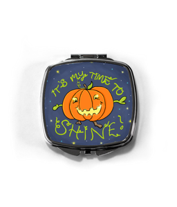 Halloween Pumpkin Compact Mirror - Hashley Art