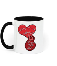 Load image into Gallery viewer, Hashley Mug Follow Your Heart, Trust Your Gut, Red graphic mug - Hashley Art