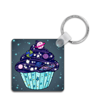 Load image into Gallery viewer, Cosmic Cupcake Keyring - Hashley Art