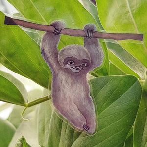 Sloth Hanging Out Stickers - Hashley Art