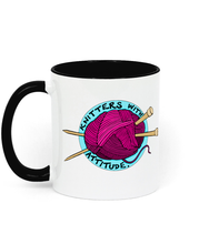 Load image into Gallery viewer, Knitting Mug, Knitters with Attitude Mugs - Hashley Art