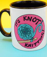 Load image into Gallery viewer, Crochet Mug, It&#39;s knot knitting crafters mug, crocheter gift.