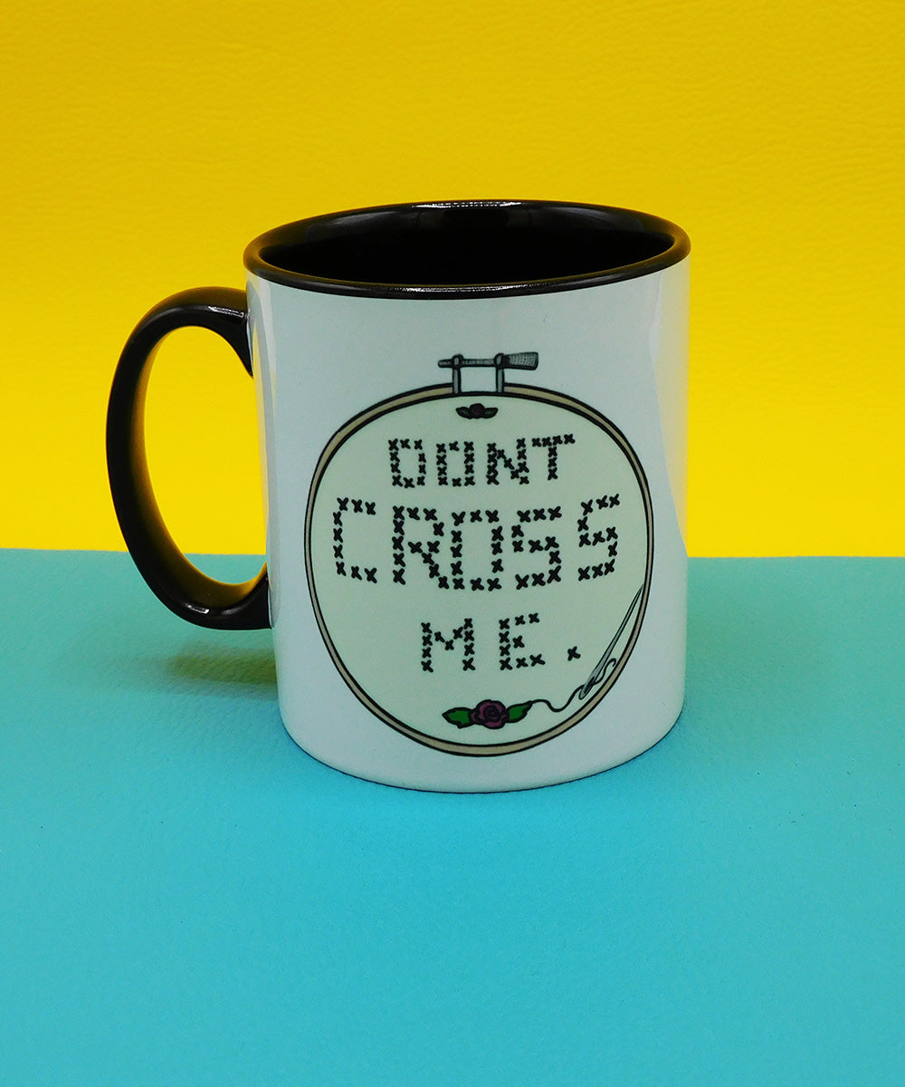 Cross Stitch Mug, embroidery gift mugs.