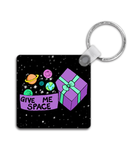 Load image into Gallery viewer, Give Me Space Square Keyring - Hashley Art