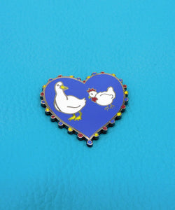 Featherly Love enamel pin