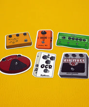 Load image into Gallery viewer, Guitar pedal vinyl 6 sticker set