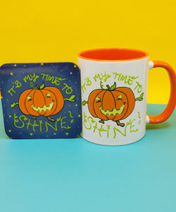 Halloween Pumpkin Mug & Coaster Gift Set