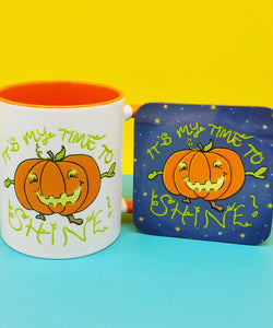 Halloween Pumpkin Mug & Coaster Gift Set