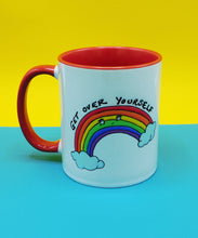 Load image into Gallery viewer, Rainbow Get over Yourself Ceramic Mug