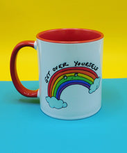 Load image into Gallery viewer, Rainbow Get over Yourself Ceramic Mug