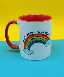 Rainbow Get over Yourself Ceramic Mug