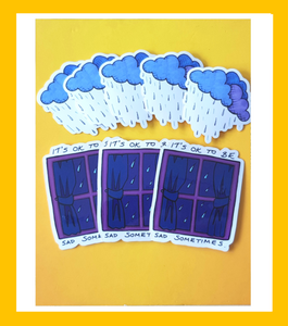 Rainy Days are OK Vinyl Sticker Set - Hashley Art