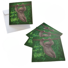 Load image into Gallery viewer, Can&#39;t wait to hang Sloth Lockdown Postcards - Hashley Art