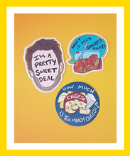 Load image into Gallery viewer, It&#39;s Always Sunny in Philadelphia Fan Art Gifts, enamel pins, badges, earrings, mugs, and gifts, at hahsleyart.com