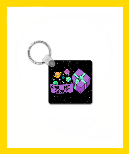 Give Me Space Square Keyring - Hashley Art