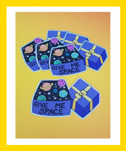 Give Me Space Holographic Vinyl Stickers - Hashley Art