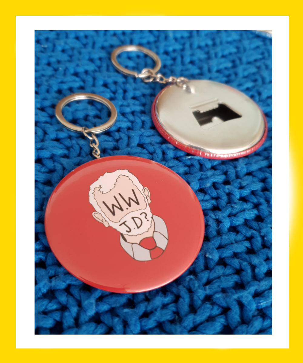 Jeremy Corbyn Keyring - Hashley Art